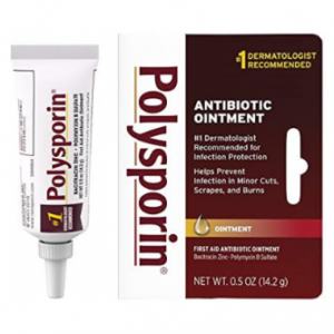 Polysporin First Aid Topical Antibiotic Skin Ointment, Travel Size, 0.5 oz @ Amazon