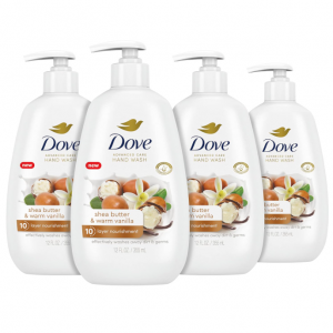 Dove 乳木果油泡沫洗手液 10.1oz 4瓶 @ Amazon