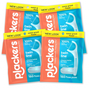 Plackers Twin-Line Dental Floss Picks,  600 Count (Pack of 4) @ Amazon