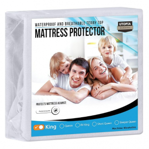 Utopia Bedding Waterproof Mattress Protector King Size @ Amazon