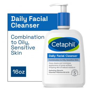 Cetaphil Daily Facial Cleanser Lotion for Combination to Oily, Sensitive Skin, 16 oz @ Walmart 