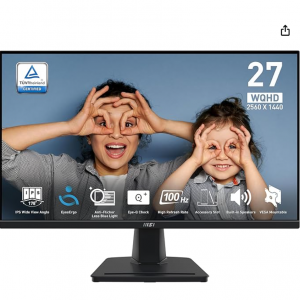 22% off MSI PRO MP275Q 27 Inch WQHD Office Monitor @Amazon