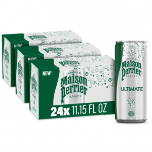 Maison Perrier Ultimate Sparkling Water, 11.15 Fl Oz Cans, 8 Count, 3 Pack 267.6 fl oz @ Amazon