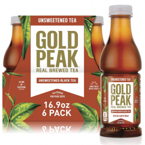 Gold Peak Tea, Unsweet Tea, 16.9 fl oz, 6 Pack @ Amazon