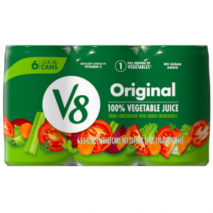 V8 Original 100% Vegetable Juice, 5.5 fl oz Can (6 Pack) @ Amazon