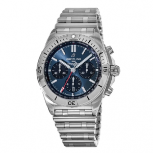 BREITLING Chronomat B01 42 Blue Chronograph Dial Stainless Steel Men's Watch AB0134101C1A1