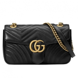 Additional $285 Off GUCCI GG Marmont Small Black Leather Women's Shoulder Bag @ WatchMaxx