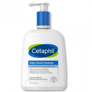 Cetaphil Daily Facial Cleanser for Sensitive, Combination to Oily Skin, 16 OZ