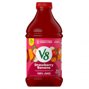 V8 Strawberry Banana 100% Fruit and Vegetable Juice, 46 fl oz Bottle @ Amazon