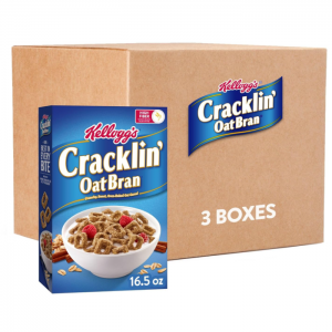 Kellogg's Cracklin' Oat Bran Breakfast Cereal, Original (3 Boxes) @ Amazon