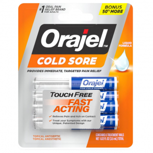 Orajel Touch Free Cold Sore Treatment 12oz, Bonus Size, 6 Applicators @ Amazon