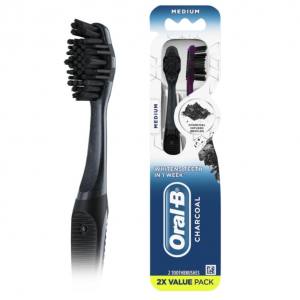 Oral-B Charcoal Toothbrushes, Medium 2ct @ Amazon