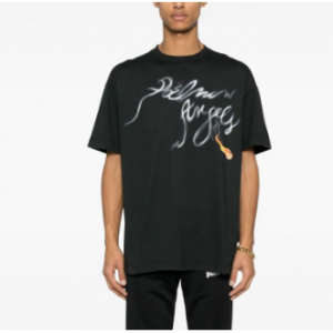PALM ANGELS Foggy logo-print T-shirt 原来T恤