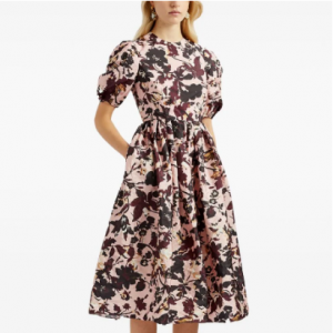 ERDEM floral-print silk dress 碎花裙