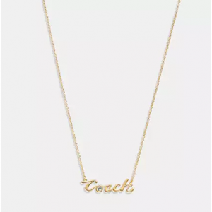 Coach Logo Script Necklace