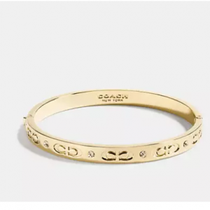 Coach Signature Hinged Bangle