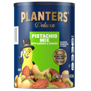 PLANTERS Pistachio Lovers Nut Mix, no shell, Kosher 1lb 2.5oz Canister @ Amazon