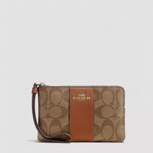 COACH OUTLET Corner Zip Wristlet In Signature Canvas