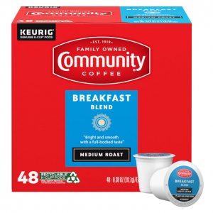 Community Coffee Breakfast Blend Medium Roast Single-Serve Keurig K-Cup Pods 48 Count @ Amazon