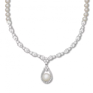 50% Off Cultured Pearl/Lab-Created White Sapphire Necklace @ Kay Jewelers Outlet 