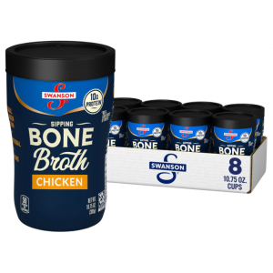 Swanson Sipping Bone Broth, Chicken Bone Broth, 10.75 Ounce Sipping Cup @ Amazon