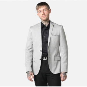 80% Off Grey Textured Blazer @ Jack London 