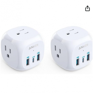 $16 off 2 Pack Anker USB C Outlet Extender, 321 Outlet Extender @Amazon