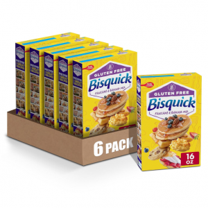 Betty Crocker Bisquick Pancake & Baking Mix, Gluten Free, 16 oz. (Pack of 6) @ Amazon