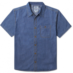 60% Off Midway Short Sleeve Shirt - Chambray @ Man Outfitters