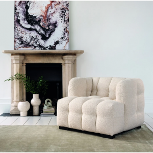 30% Off Lenor  Boucle Ivory Cream Chair @ Barker and Stonehouse