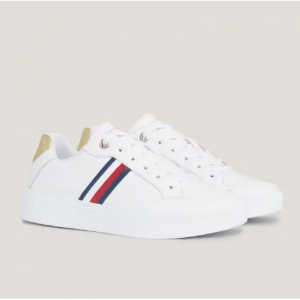 50% Off Global Stripe Elevated Leather Trainers @ Tommy Hilfiger NZ 