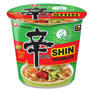 Nongshim Spicy Shin Vegan, 2.64 Ounce, Pack of 6