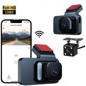 Dash Cam Front And Rear 1080P High-definition WiFi Dual Dash Camera For Cars for $27.61