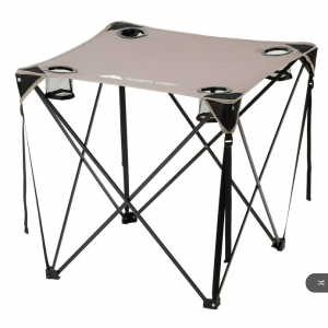 Ozark Trail Quad Folding Camp Table With Cup Holders - Gray - 28" x 28" x 26" (H) $10 @ Walmart