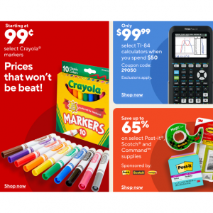 Staples Back to School Sale up to 80% OFF, Texas Instruments TI-84 Plus $99.99 & More