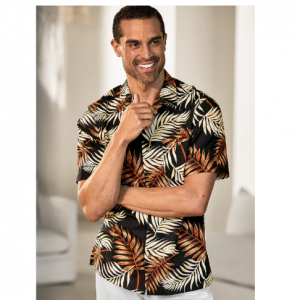 40% Off Cotton Tropical Print Casual Shirt @ Paul Fredrick