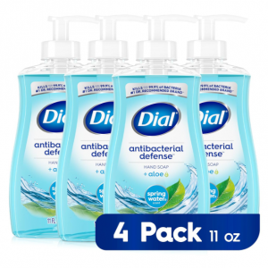 Dial 抗菌液体洗手液 11 fl oz 4瓶装 @ Amazon