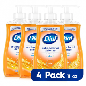 Dial Antibacterial Liquid Hand Soap, Gold, 11 fl oz (Pack of 4) @ Amazon