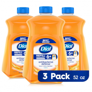 Dial Antibacterial Liquid Hand Soap Refill, Gold, 52 Fluid oz (Pack of 3) @ Amazon