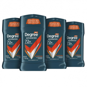 Degree Men Antiperspirant Deodorant, 2.7 Oz, (Pack of 4) Woodsy, Stick @ Amazon