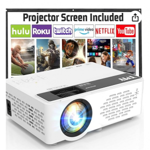 Extra 20% off TMY Mini Projector, Upgraded Bluetooth Projector with Screen @Amazon