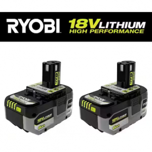 RYOBI ONE+ HP 18V 高性能鋰離子 6.0 Ah 電池(2 塊裝)