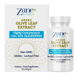 Zane Greek Olive Leaf Extract – min. 20% Oleuropein 60 Capsules @ Zane Hellas