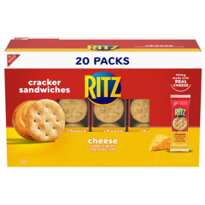 RITZ Cheese Sandwich Crackers, 20 Snack Packs (6 Crackers Per Pack) @ Amazon