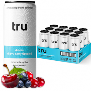 Tru Dream Seltzer, Sleep Aid Calming Drinks with Magnesium, 12oz (Pack of 12) @ Amazon