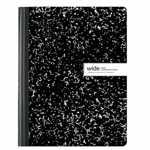 Office Depot® Brand Composition Book, 7-1/2" x 9-3/4", Wide Ruled, 100 Sheets, Black/White