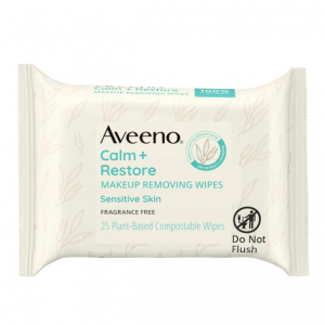 Aveeno Calm + Restore Makeup Remover Wipes 25 ct @ Amazon