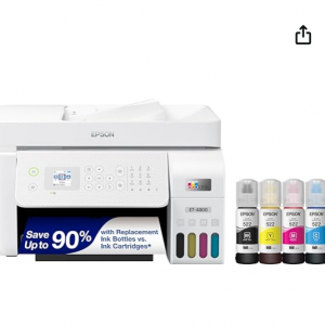 34% off Epson EcoTank ET-4800 Wireless All-in-One Cartridge-Free Supertank Printer @Amazon