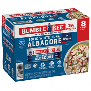 Bumble Bee Solid White Albacore Tuna in Water, 5 oz Can (Pack of 8) @ Amazon