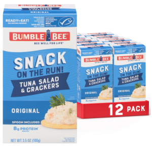 Bumble Bee Snack On The Run Tuna Salad with Crackers Kit, 3.5 oz (Pack of 12) @ Amazon